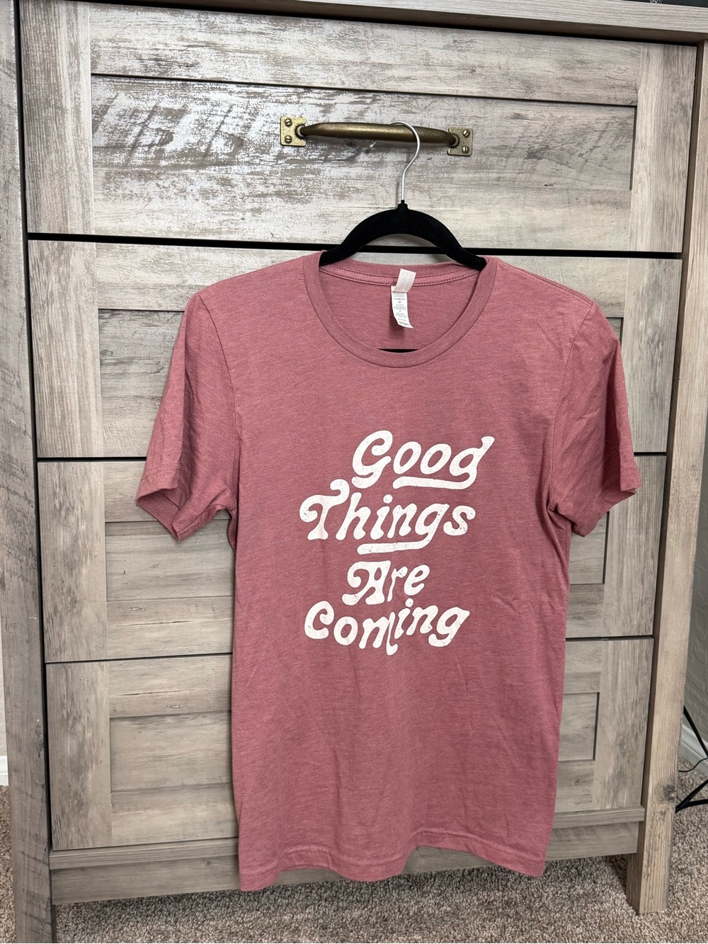 Bella Canvas Mauve Graphic Tee with White Print